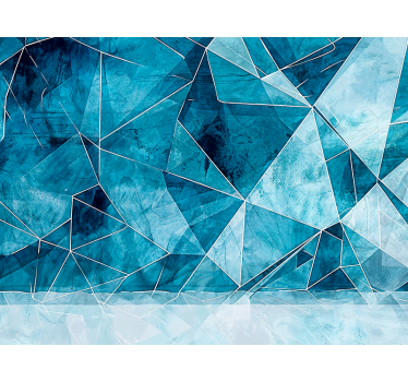 Fotomural texturas azul fracturado - TenVinilo