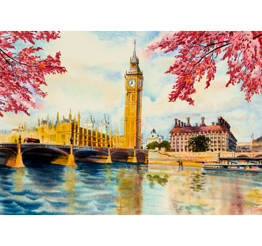 Fotomural de Londres támesis y big ben - TenVinilo