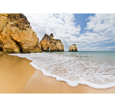 Papel pintado paisaje vista de los acantilados junto al mar - TenVinilo