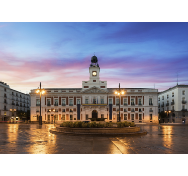 Murales madrid Puerta del Sol atardecer - TenVinilo