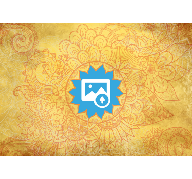 Mural mandala amarillo personalizable - TenVinilo