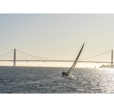Fotomural ciudad puente de la bahía del velero - TenVinilo