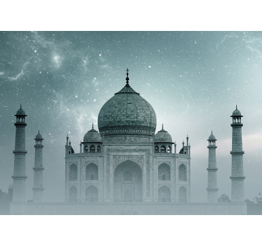 Fotomural ciudad paisaje nocturno del taj mahal - TenVinilo
