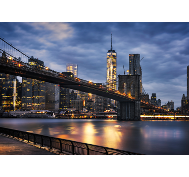 Fotomural Nueva York horizonte del puente de brooklyn - TenVinilo