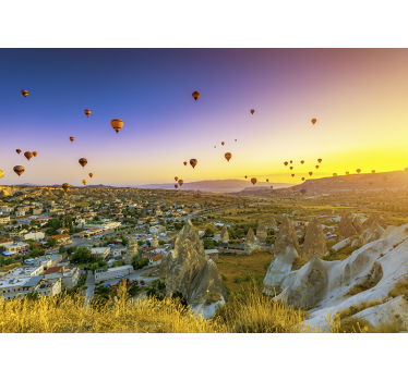 Papel pintado paisaje globos aerostáticos en capadocia - TenVinilo