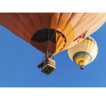 Fotomural vehículo aventuras en globo - TenVinilo