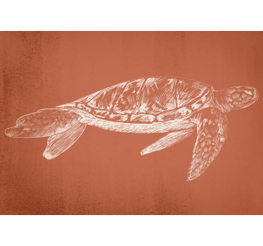 Fotomural animales tortuga nadando con gracia - TenVinilo
