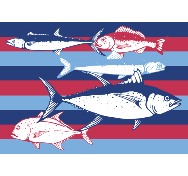 Fotomural animales diseño de peces - TenVinilo