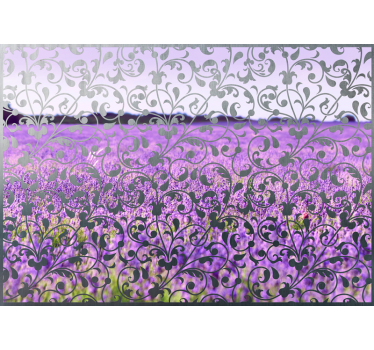 Mural de pared flores patrón floral lavanda - TenVinilo