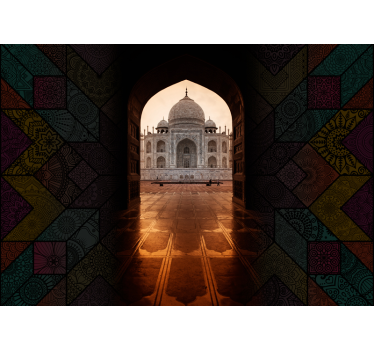 Fotomural ciudad vista del taj mahal - TenVinilo
