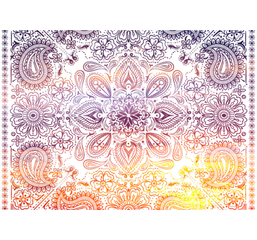 Fotomural mandala elemento floral intrincado - TenVinilo
