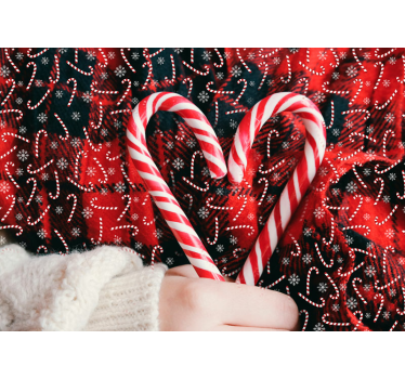 Fotomural de navidad para salón con dulces - TenVinilo