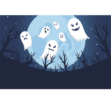 Fotomural Halloween fiesta fantasma espeluznante - TenVinilo