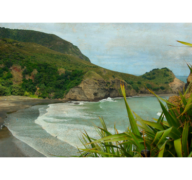 Papel pintado paisaje vista de vegetación costera - TenVinilo