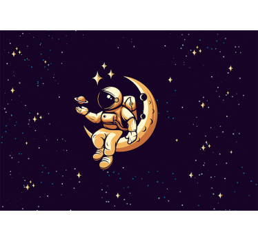 Fotomural fantasía cosmonauta en el espacio exterior - TenVinilo