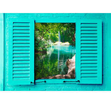 Papel pintado paisaje serena vista al agua - TenVinilo