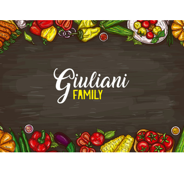 Mural para cocina con apellido de familia - TenVinilo