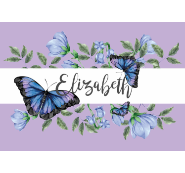 Mural de pared flores mariposas y botánicos - TenVinilo