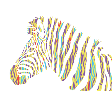 Fotomural animales rayas de cebra vibrantes - TenVinilo