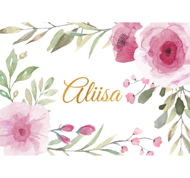 Mural de pared flores elegancia floral expresada - TenVinilo