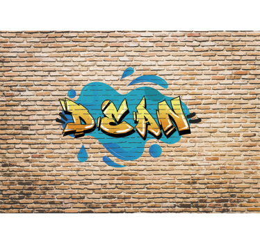 Fotomural arte urbano estilo de graffiti personalizado - TenVinilo