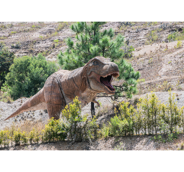 Fotomural animales encuentro con dinosaurios feroces - TenVinilo