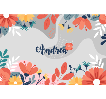 Mural de pared flores diseño floral personalizado - TenVinilo
