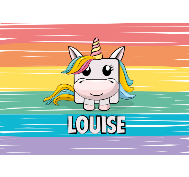 Fotomural animales lindo diseño de unicornio - TenVinilo