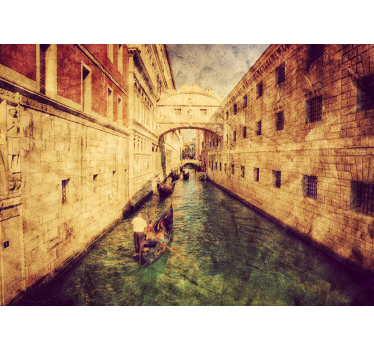 Fotomural ciudad escena del canal veneciano - TenVinilo