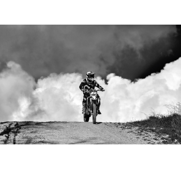 Fotomural vehículo aventura en moto - TenVinilo