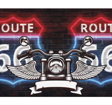 Fotomural vehículo motocicleta con alas - TenVinilo