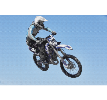 Fotomural vehículo escena de acción de motocross - TenVinilo