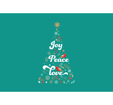 Mural de pared navidad alegría paz amor - TenVinilo
