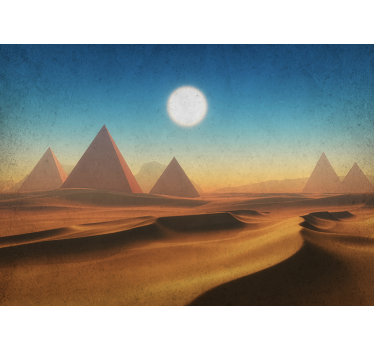 Papel pintado paisaje amanecer en las pirámides del desierto - TenVinilo