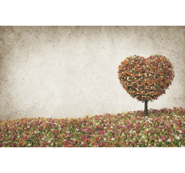 Fotomural árbol árbol en forma de corazón - TenVinilo