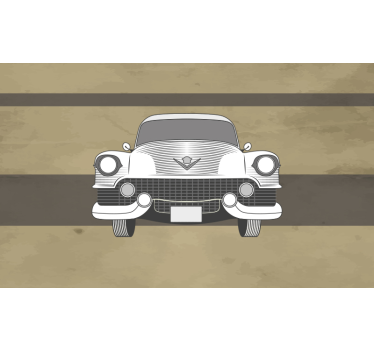 Fotomural vintage coche clásico frontal - TenVinilo