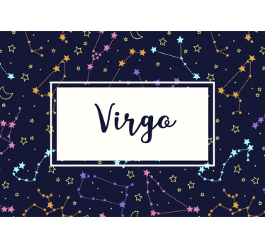 Fotomural frase patrón celestial de virgo - TenVinilo