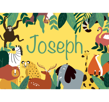 Fotomural animales aventura en la jungla - TenVinilo