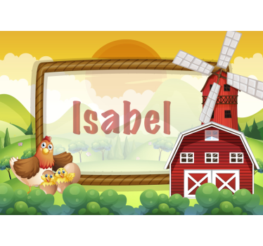 Mural de pared infantil amigos de la granja - TenVinilo