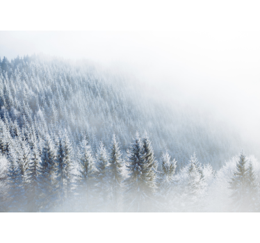 Fotomural paisaje Arboles de navidad nevados - TenVinilo