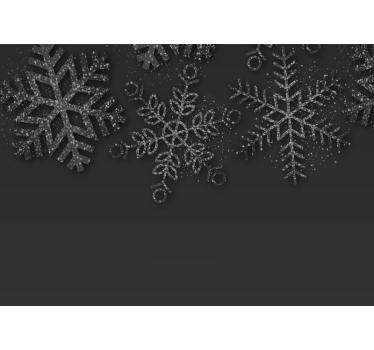 Mural de pared navidad copos de nieve en invierno - TenVinilo