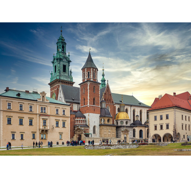Fotomural ciudad skyline histórico de cracovia - TenVinilo