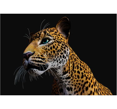 Fotomural animales leopardo acercamiento - TenVinilo