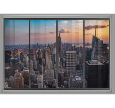 Fotomural New York Ventana de nueva york con vistas - TenVinilo