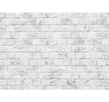 Papel pintado ladrillo color blanco - TenVinilo