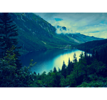 Papel pintado paisaje gran reflejo de la montaña - TenVinilo