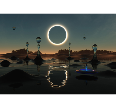Fotomural espacio escena de agua celestial - TenVinilo
