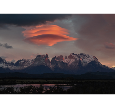 Papel pintado paisaje grandes cumbres montañosas - TenVinilo
