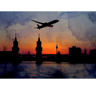 Fotomural berlín paisaje urbano al atardecer - TenVinilo