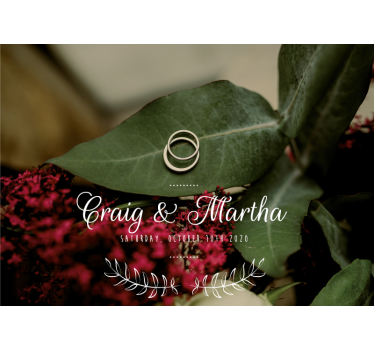 Fotomural de amor anillos de boda eternos - TenVinilo